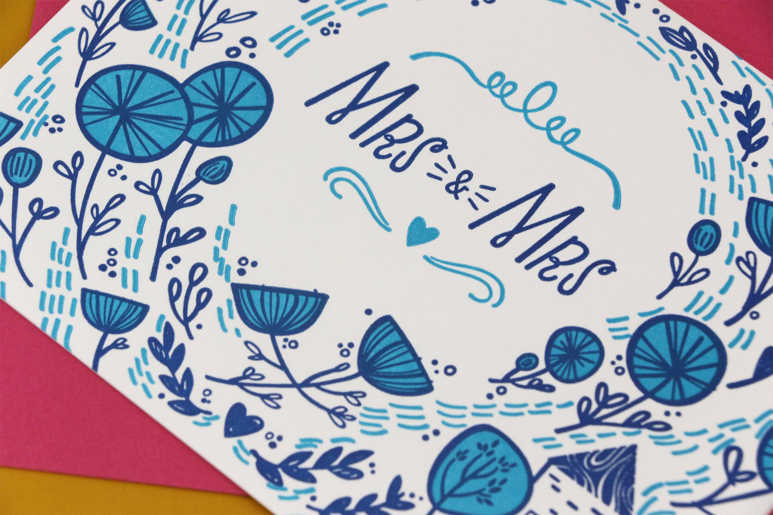 Paper Parasol Press - Wholesale Wedding Card - Mrs and Mrs  Card2