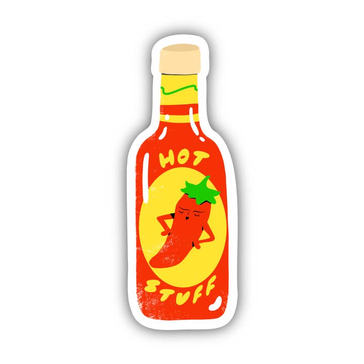 Hot Stuff Food Pun Sticker for wholesale by Big Moods