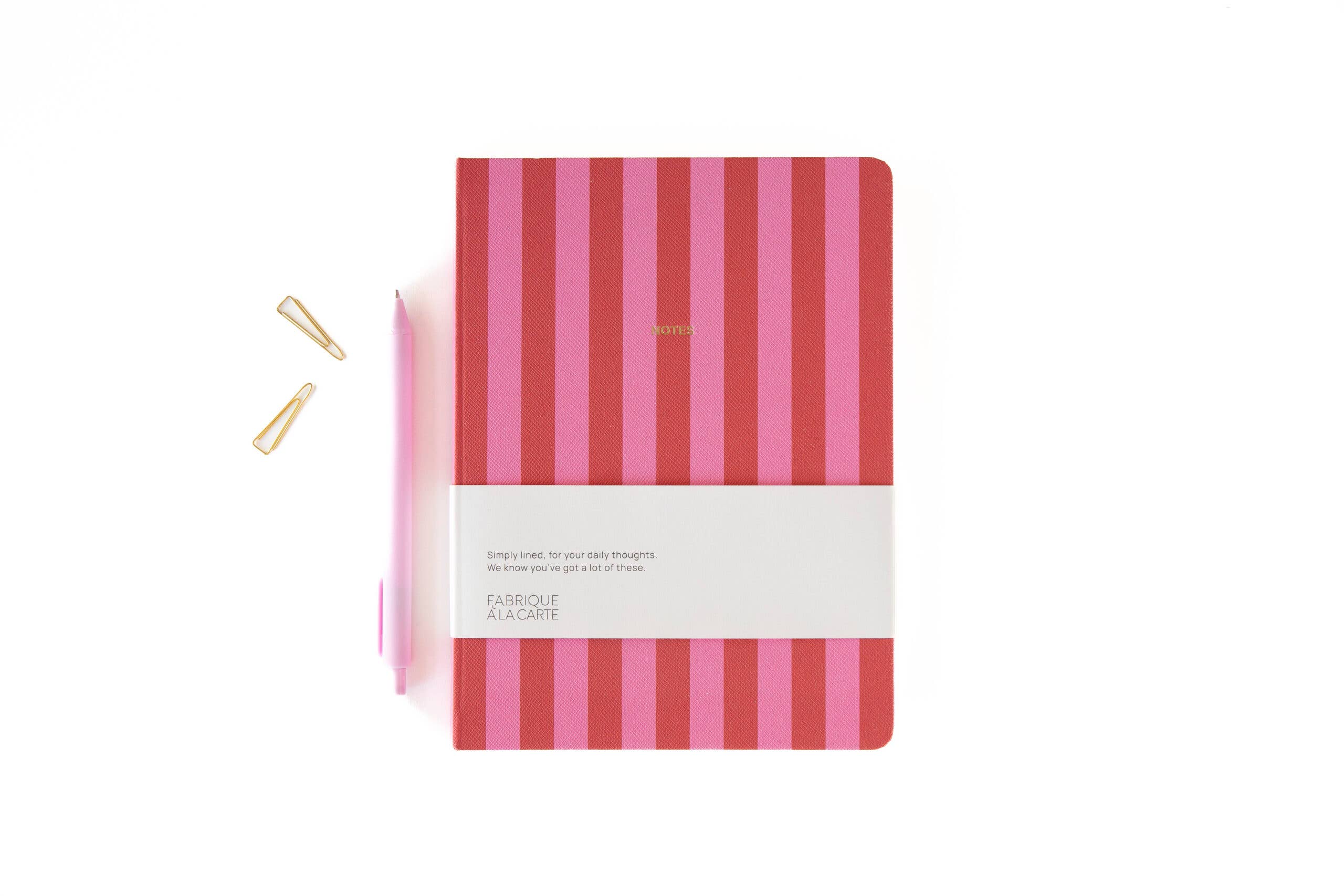A-Journal Stationery – wholesale Notebook – Fabrique Notebook Stripes Pink2