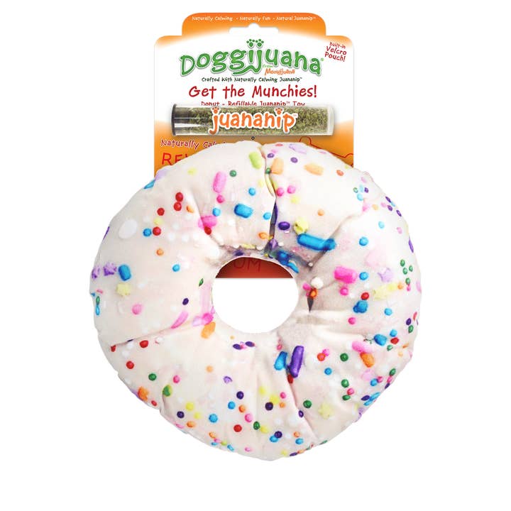 Doggijuana - Wholesale Pet Toy - Dog - Get the Munchies Donut Refillable Dog Toy