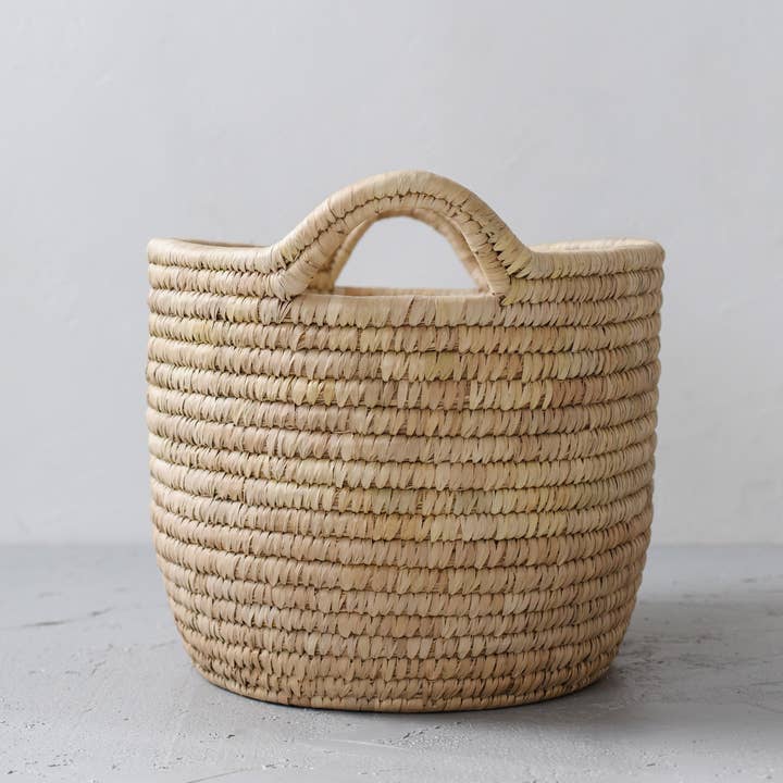 Will & Atlas - Wholesale Laundry Basket - Oval Laundry Basket, palm leaf - low large