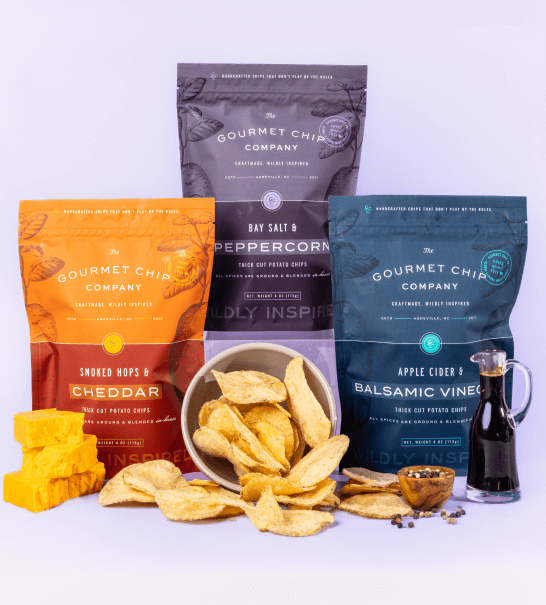 The Gourmet Chip Company - Wholesale Chips - Bay Salt and Peppercorn Thick Cut Potato Chips - Case of 122