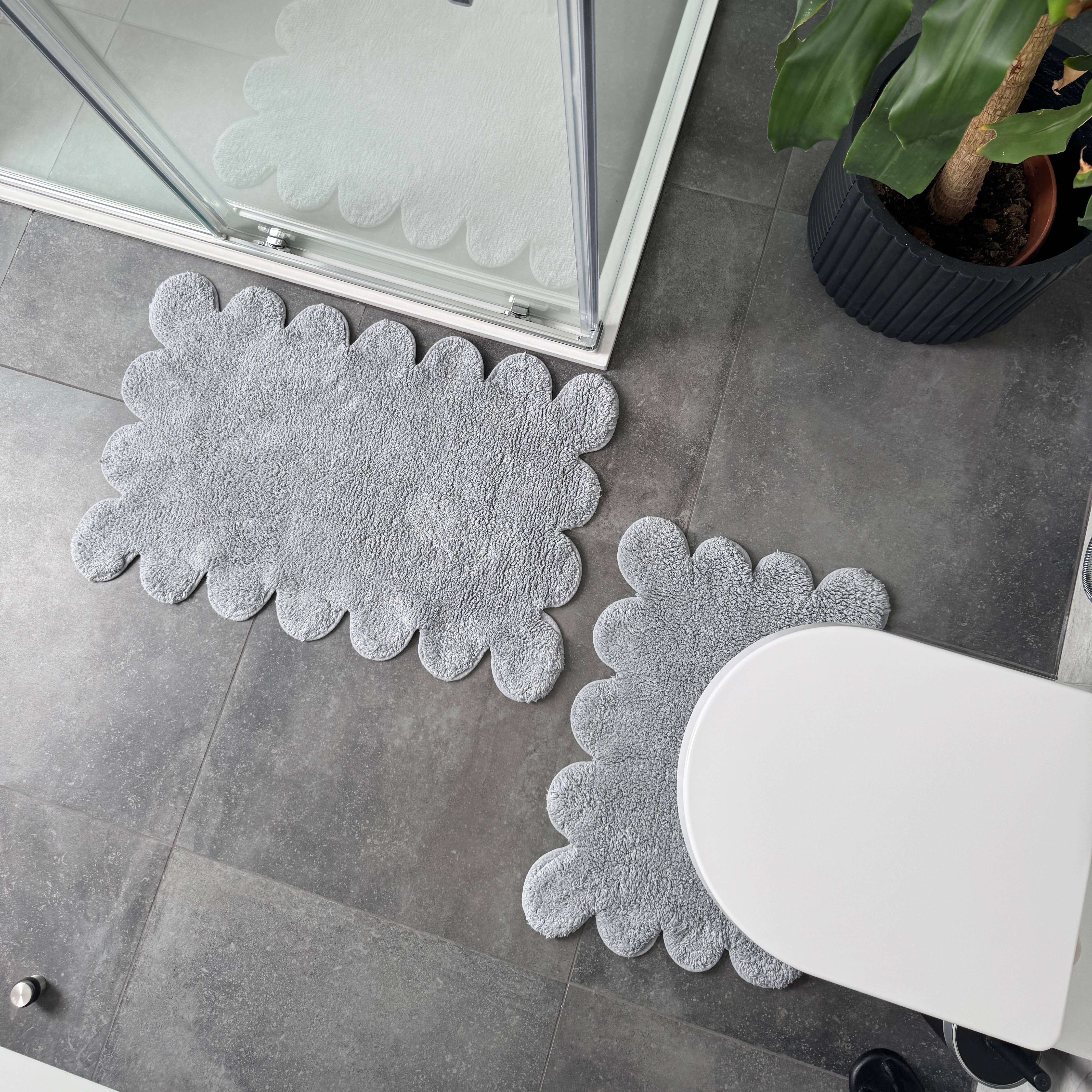 Allure Bath Fashions - Wholesale Bath Mat Set - Two Piece Scallop Bath Mat Set - 100% Cotton Scalloped Rugs6