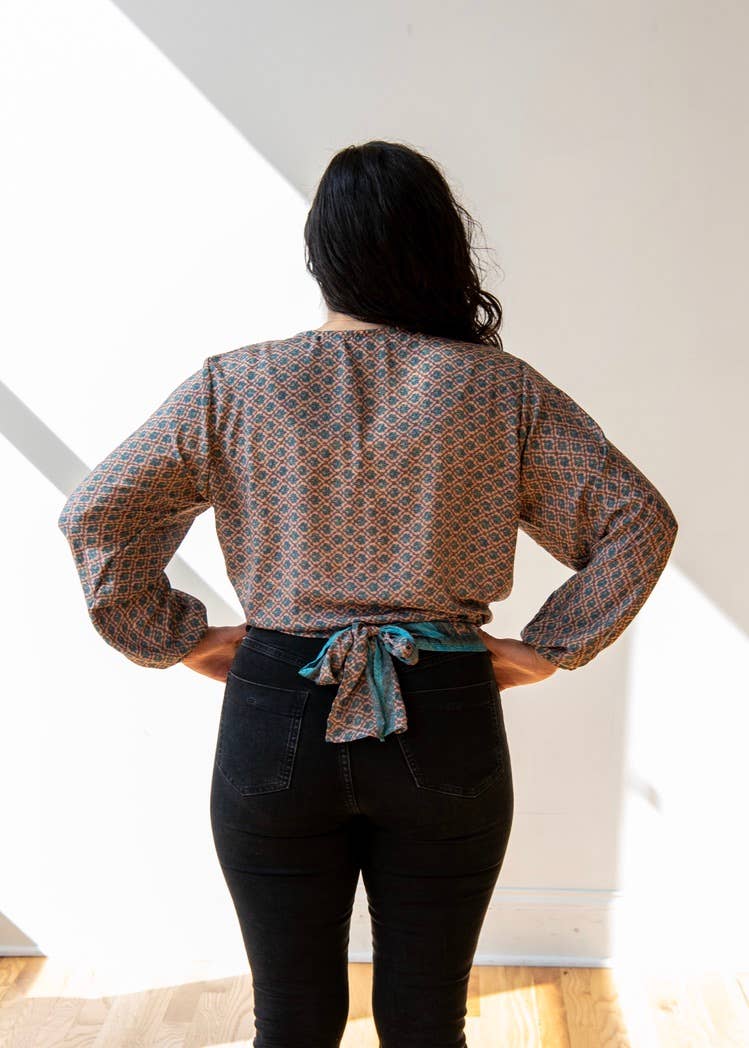 Baizaar - Wholesale Blouse - Women's - Sari Tie Blouse6