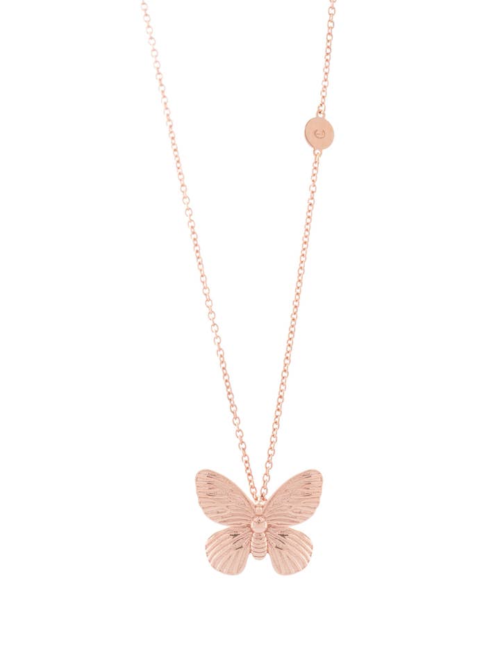 Collier My Butterflies de taille moyenne - Or rose pour la vente par Lola SRL