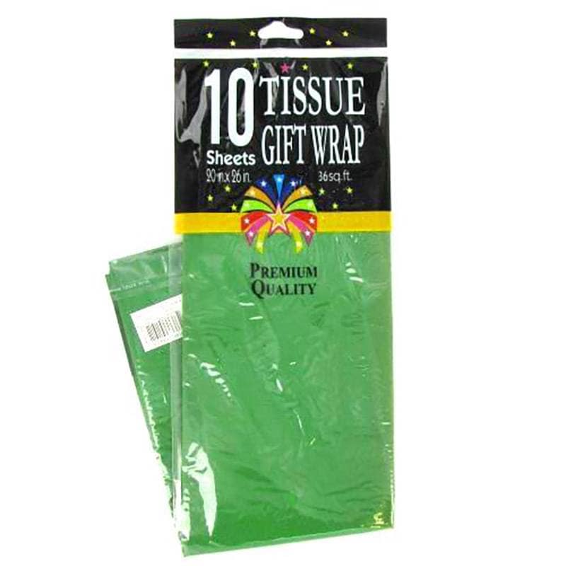 Deluxe Import Trading - Wholesale Tissue Paper - 10 Sheet Green Tissue Paper0