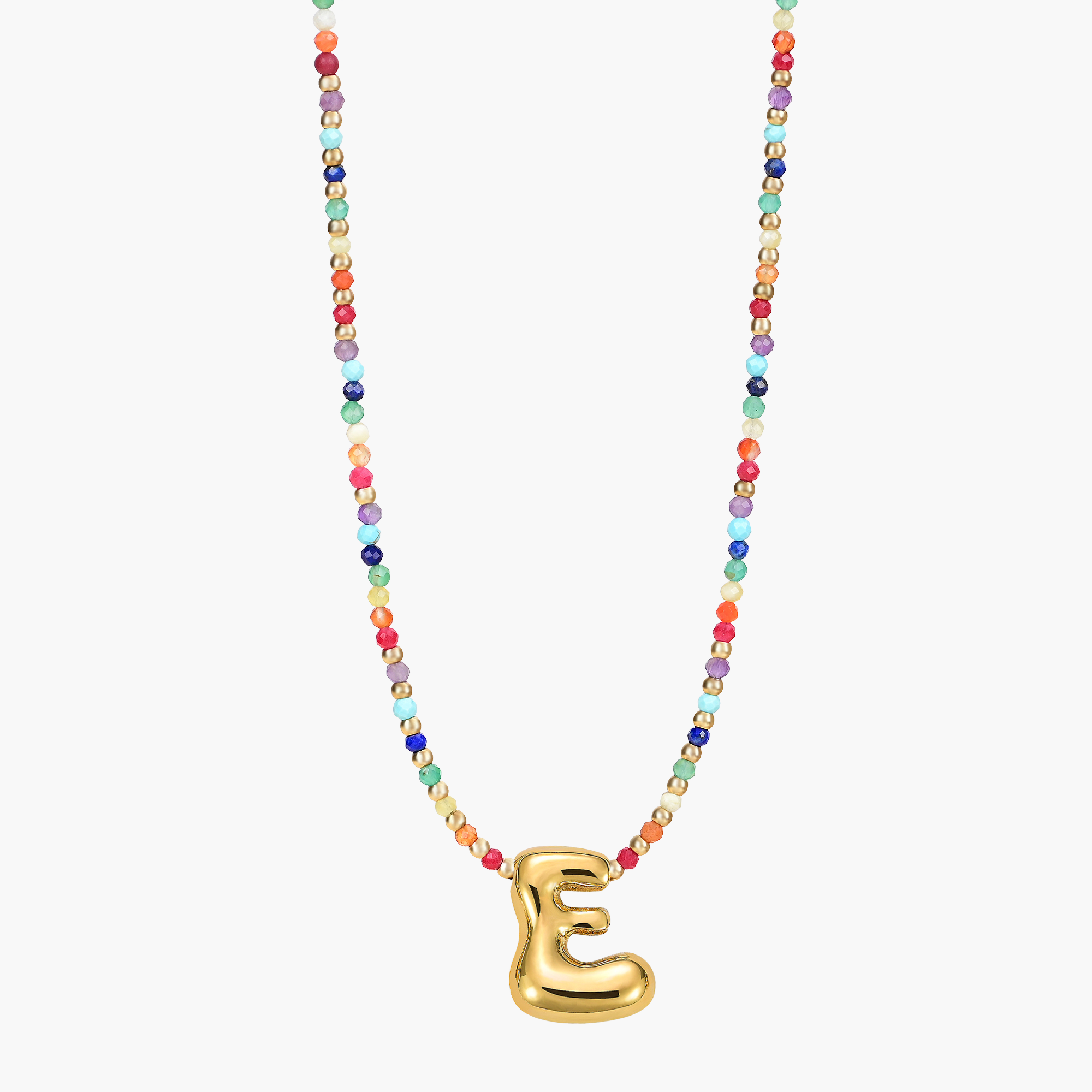 Cape Diablo – wholesale Pendant/charm necklace – Rainbow Bubble Letter Initial Necklace for Valentine's11