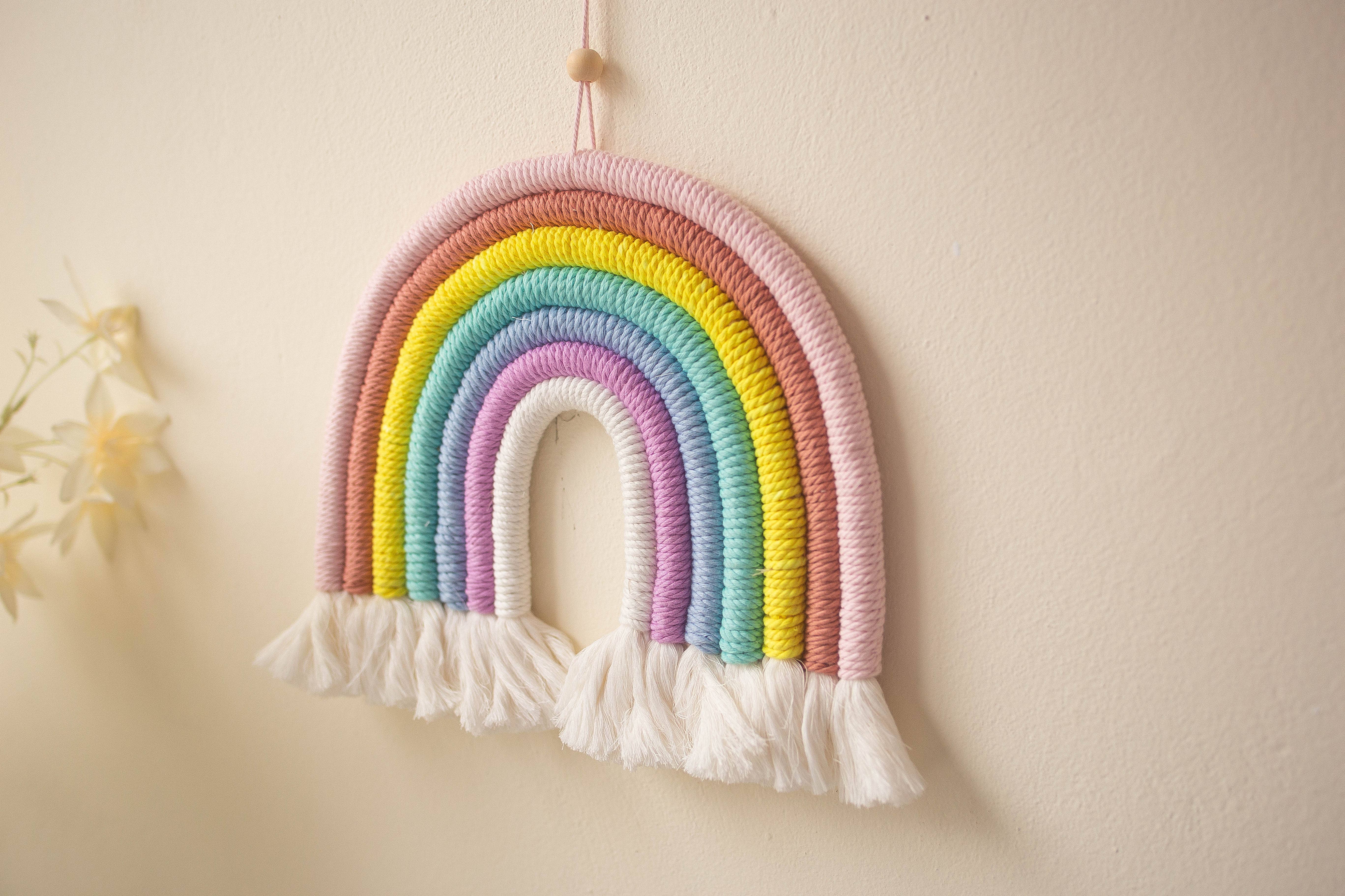 Tonkin Handicraft - Vendita all'ingrosso Decorazione da parete - Bambini e neonati - Arcobaleno da appendere a parete per bambini in macramè8