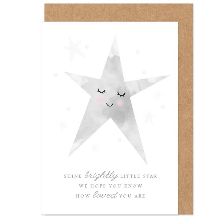 Twinkle Star Carte de vœux commémoration de la perte de bébé pour la vente par Bow & Bell