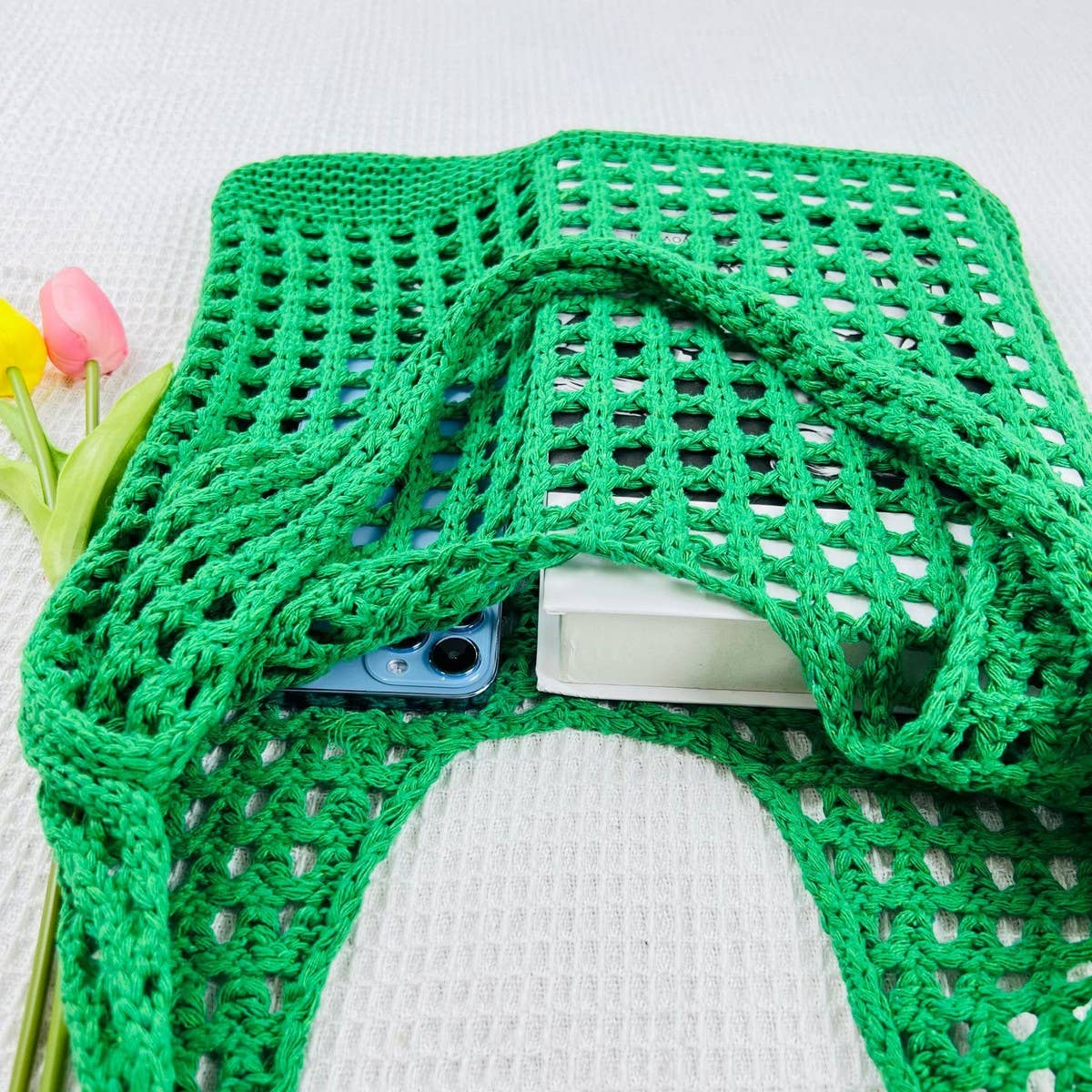 NINEXIS - Wholesale Tote Bag - Women's - CWAB1953_KNITTED HOLLOWED OUT TOTE BAG6