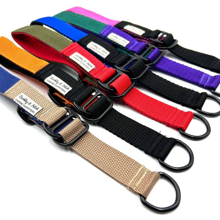 Collar martingale de cinta trenzada a bloques de color para venta al por mayor de Barkley and Fetch