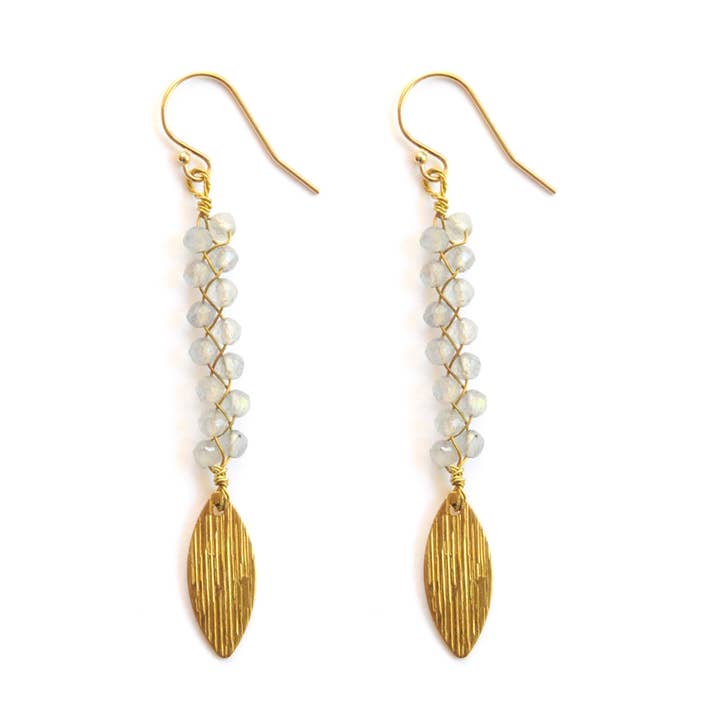Braided Stone Earrings for wholesale by The Didi Jewelry Project