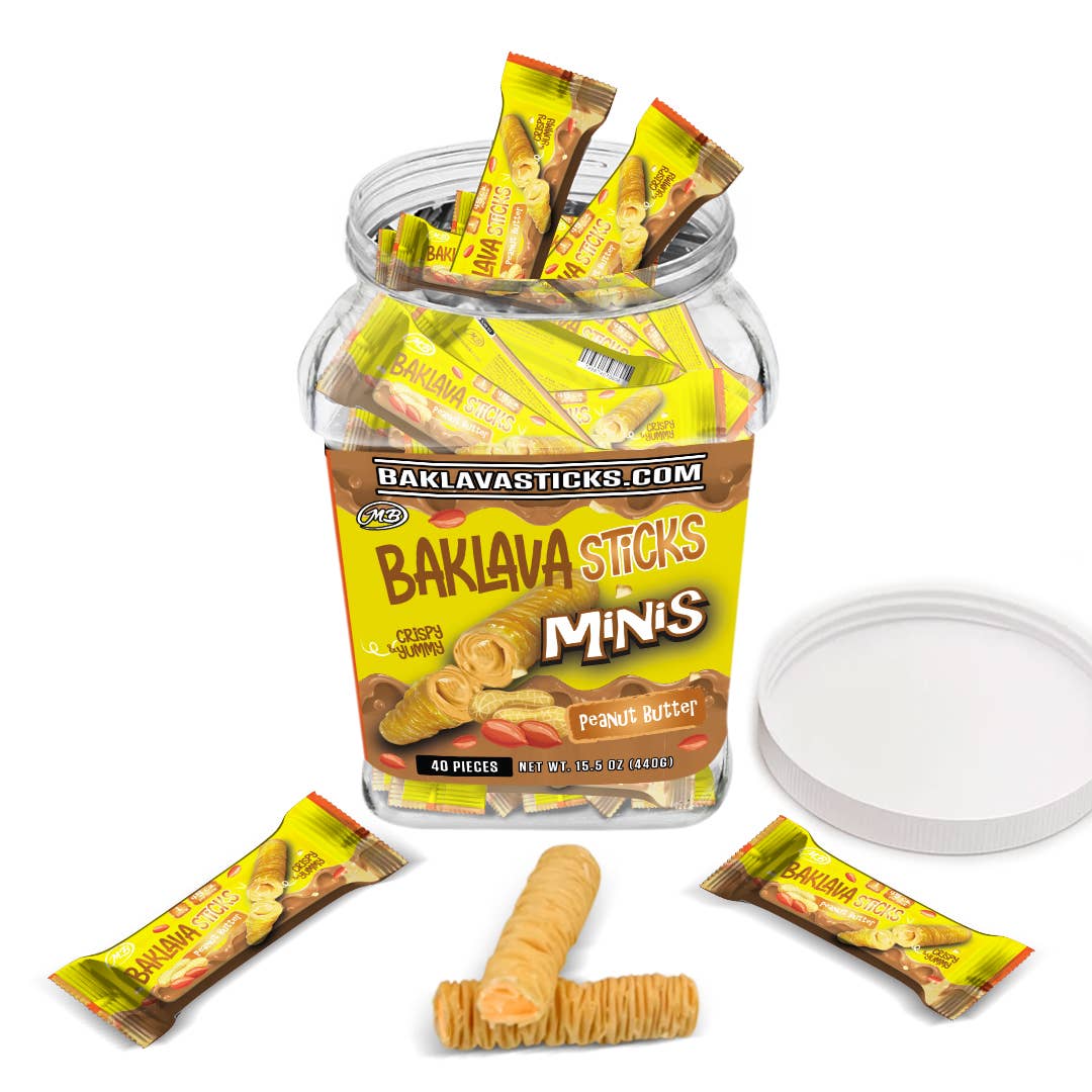 Baklava Sticks - Wholesale Chocolate Covered Sweets - Baklava minis with Hazelnut Chocolate 8 Flavors8