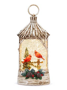 LED 2 Cardinals Sitting inside a Water Globe Item # 53507 for wholesale by Napco