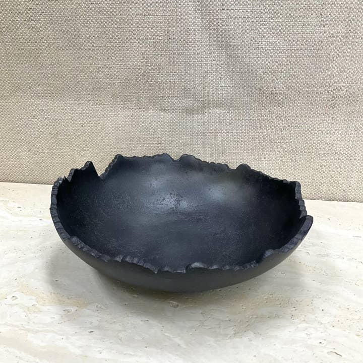India Handicrafts Inc - Wholesale Decorative Plate/Dish/Bowl - Black Round Bowl