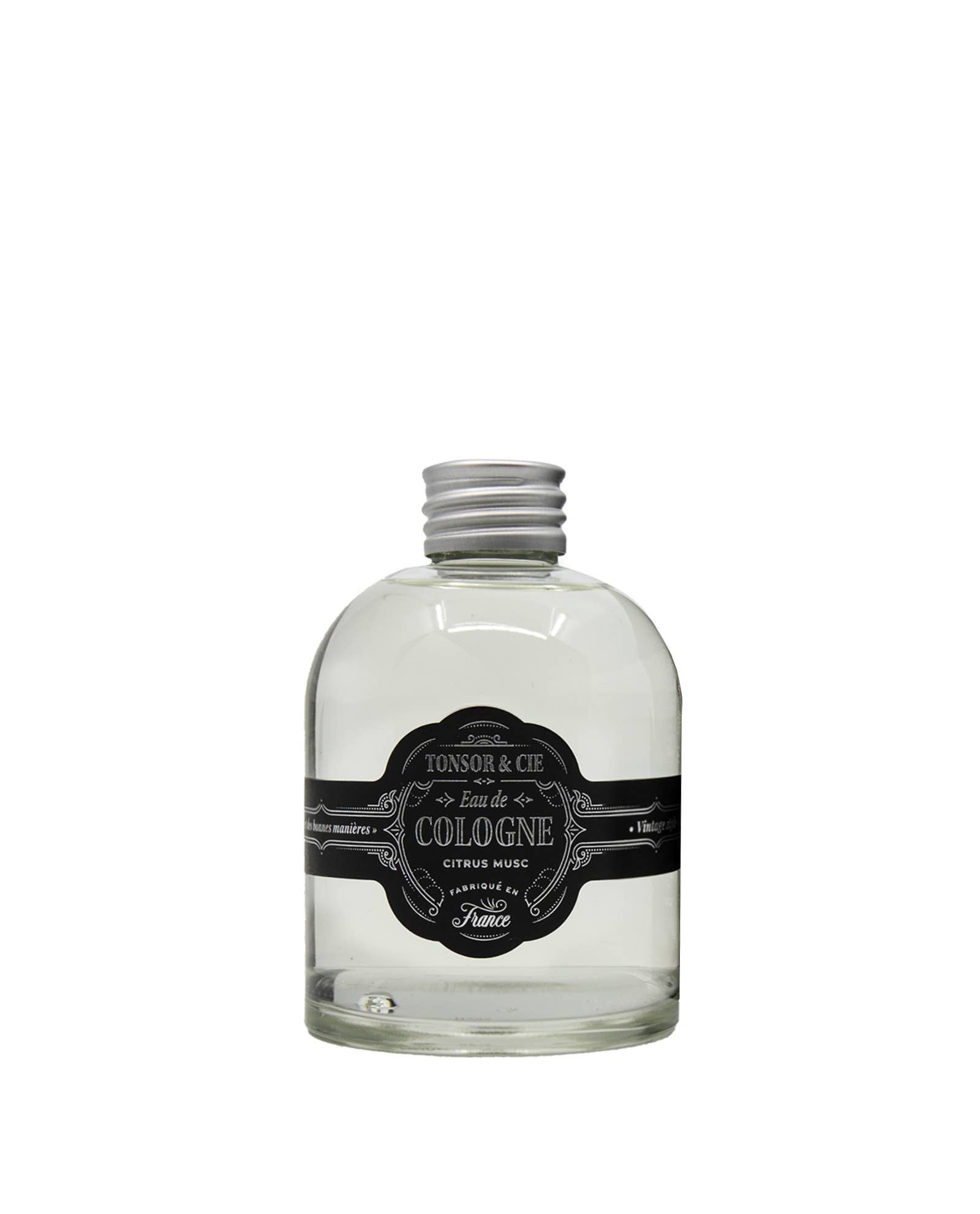 Tonsor & Cie. – wholesale Colognespray – Tonsor & Cie - Eau de Cologne 250 ml - Parfym Citrus Musk - Fräschar upp och Parfymerar Hela Dagen - Elegant Vintage Stil - Naturlig Produkt - Formulerad och Tillverkad i Frankrike