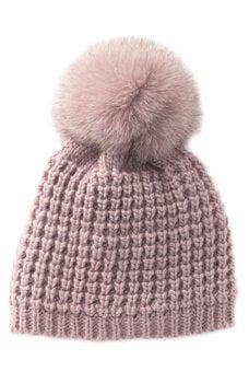 Kyi Kyi - Vendita all'ingrosso Berretto - Donna - Berretto slouchy classico con pompon in vera pelliccia di volpe - colori divertenti14