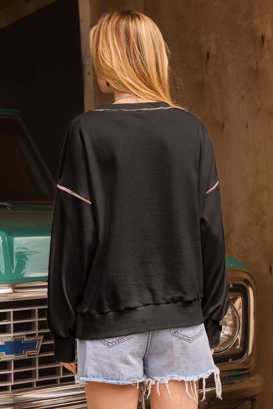 Oddi - Venta al por mayor Sudadera - Mujer - Sudadera Plus Football con cuello redondo y parche de lentejuelas8