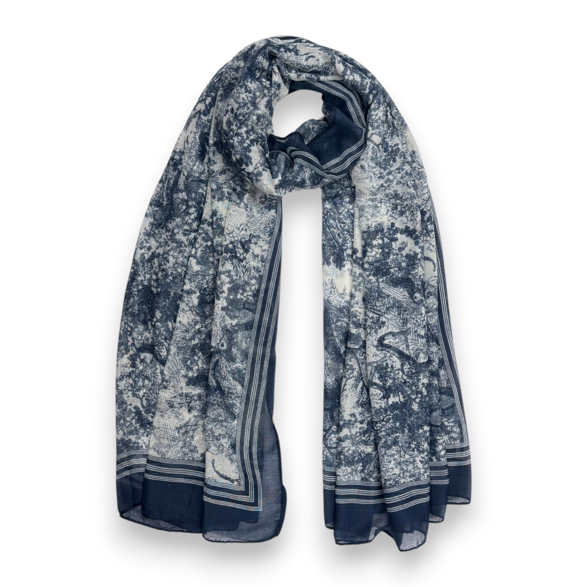 Lili Scarves - Vente Écharpe – femme - Écharpe imprimée forêt d'été1