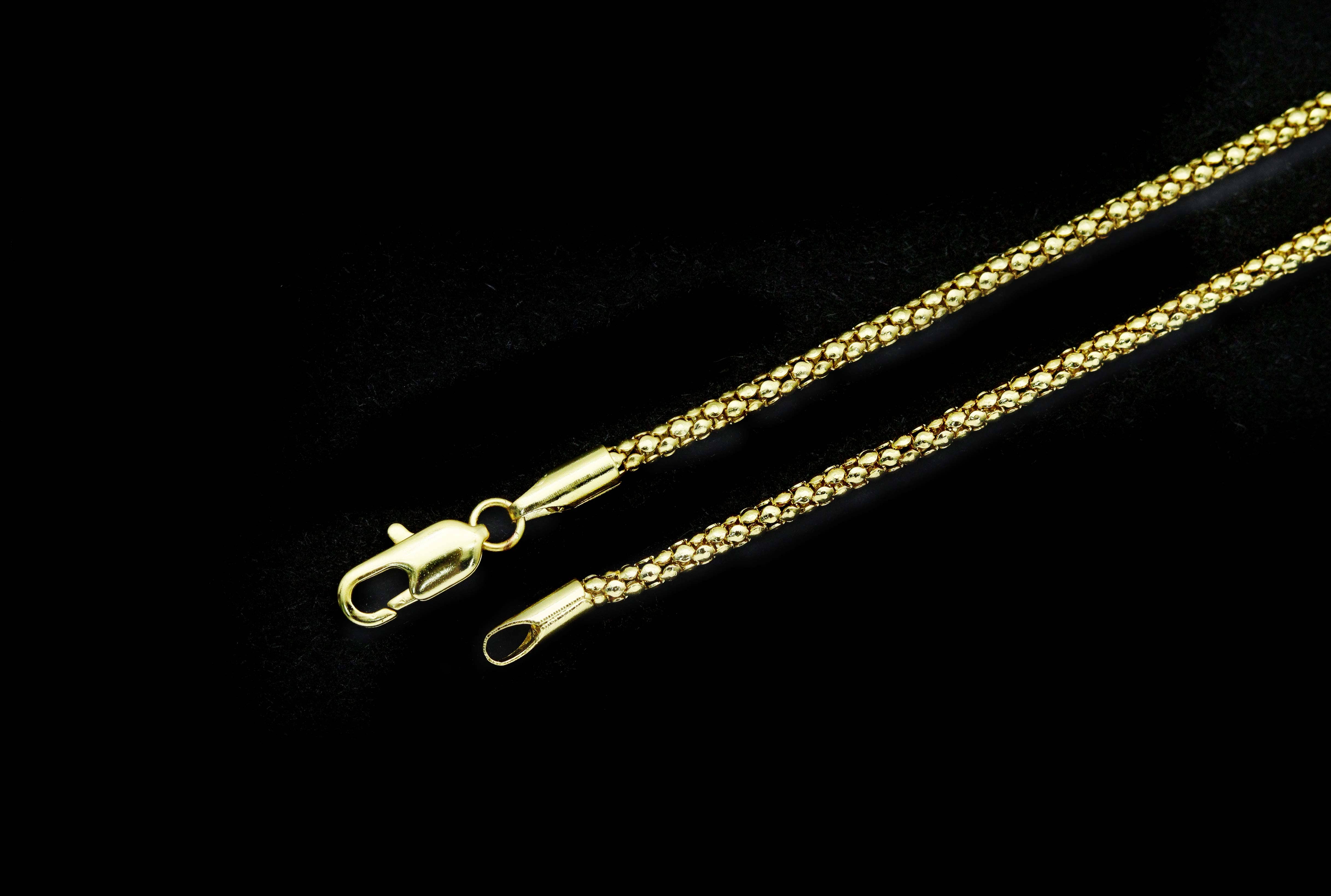 BestBeads&Beyond - Wholesale Link & Chain Necklace - 18" Gold Filled Solid Rope Chain Necklace, Sku#A1082
