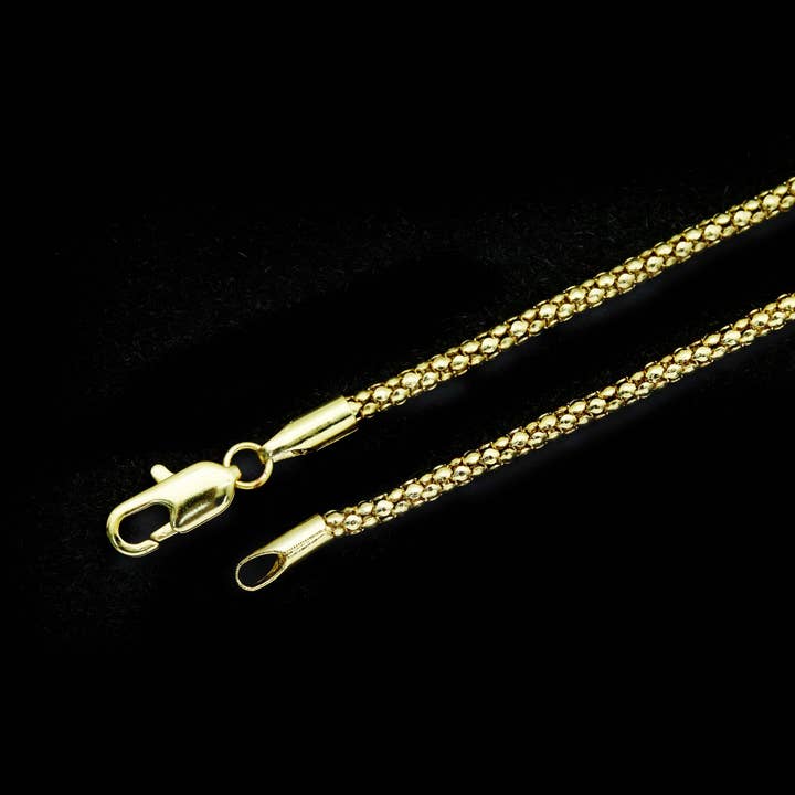 BestBeads&Beyond - Wholesale Link & Chain Necklace - 18" Gold Filled Solid Rope Chain Necklace, Sku#A1082