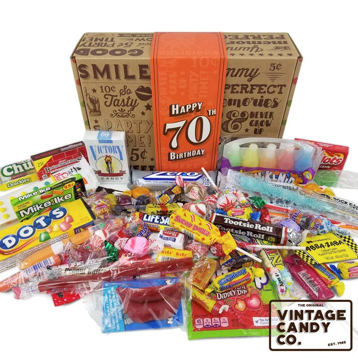 Vintage Candy, LLC - Wholesale Gummy - 70th Birthday Retro Candy Gift