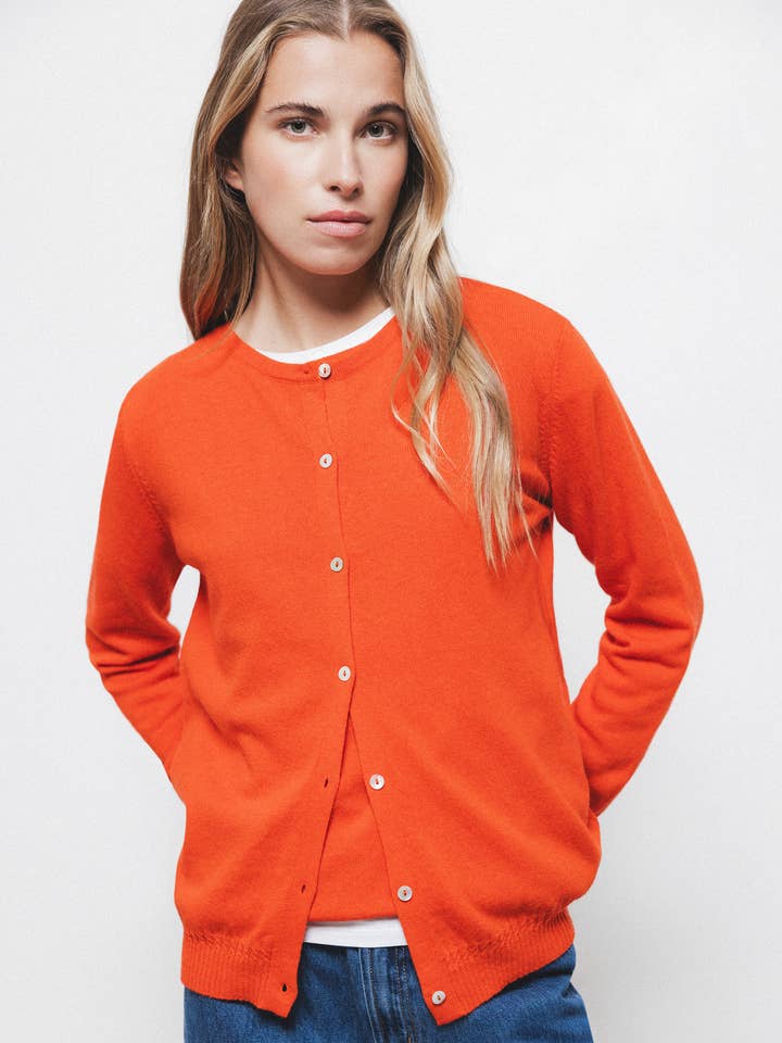 Plain Knit Cardigan (431973-108) for wholesale by Lanidor