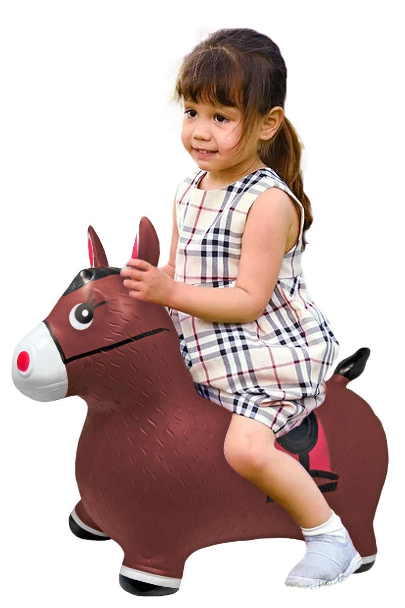 ASSORTED Kids Pinata Donkey Horse Inflatable Pvc Hopper Toy for wholesale on Faire1