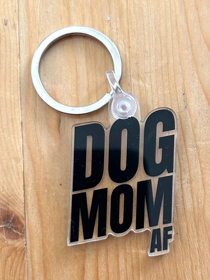 Dog Mom AF Keychain for wholesale by BARK JAX