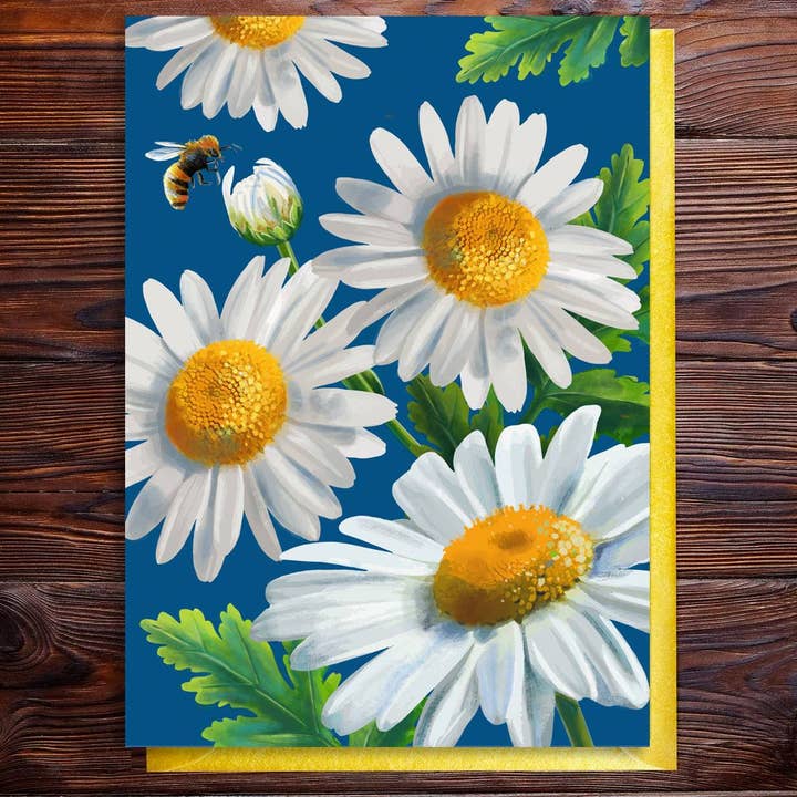 Daisy Flower Birthday Blank Card for wholesale by Rocket 68
