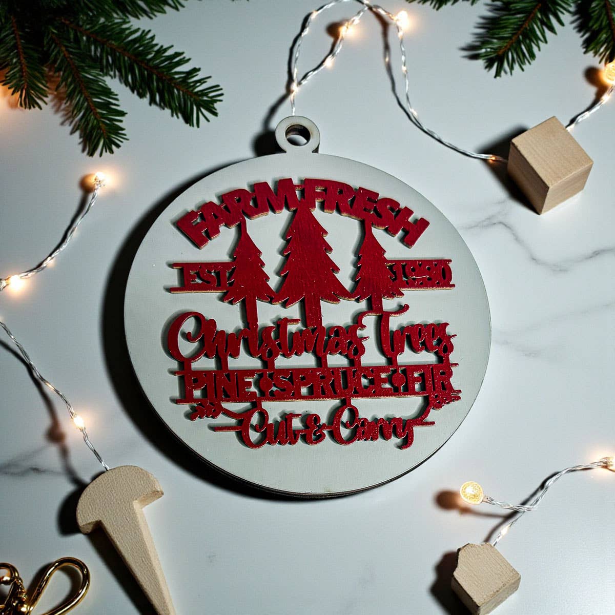 Gia Roma - Wholesale Ornament - Hanging Christmas Decor + Handmade Wooden Ornament Funny71