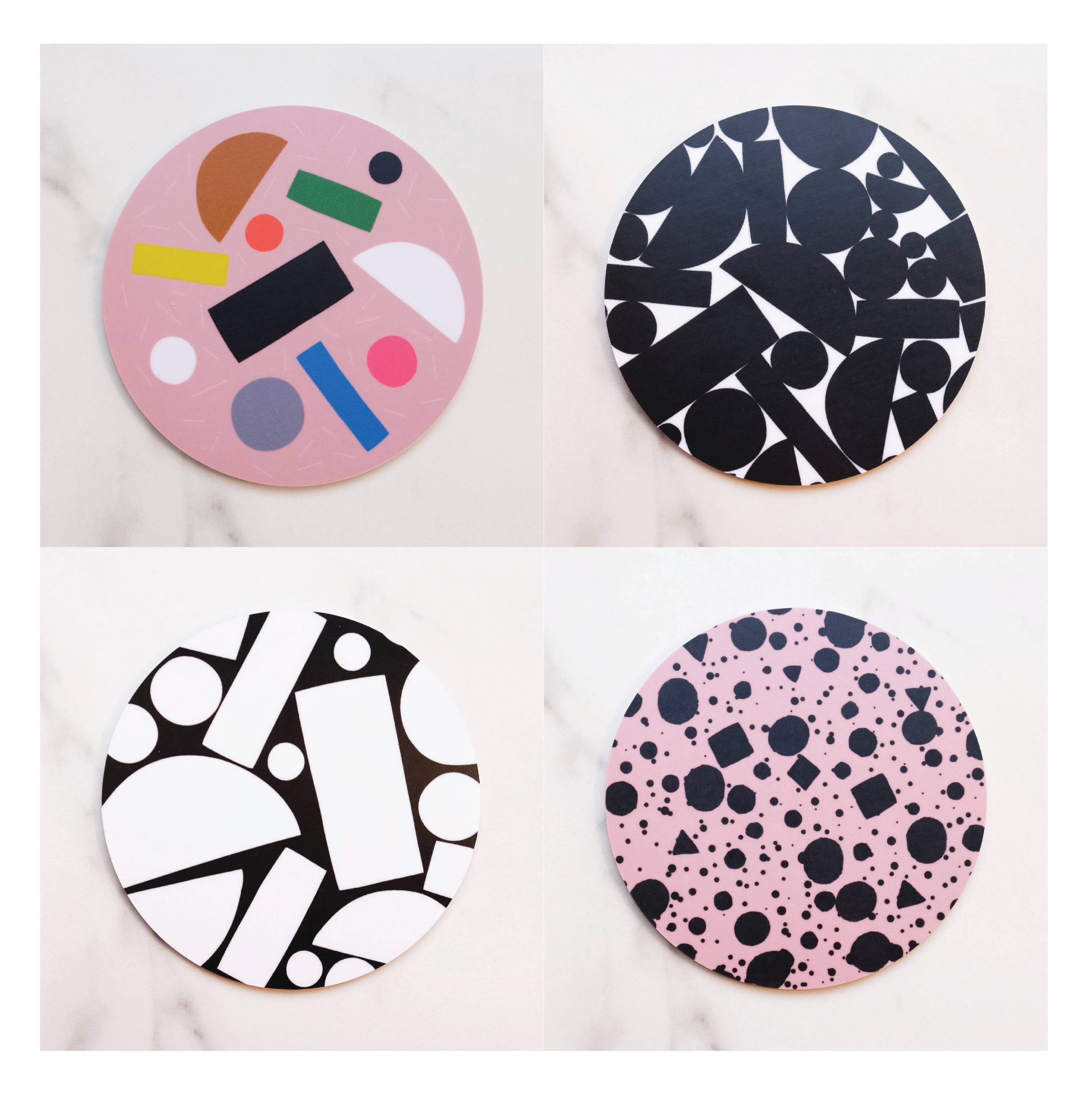 Hippstory - Wholesale Coasters - Pink Confetti Coaster - Letter R3