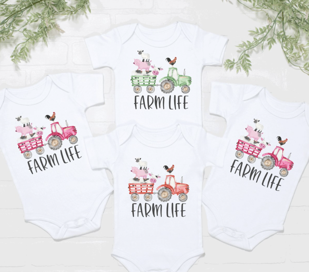 AvaryMaeInspirations - Vente Body (sans pieds) – bébé - Body pour bébé Farm Life6