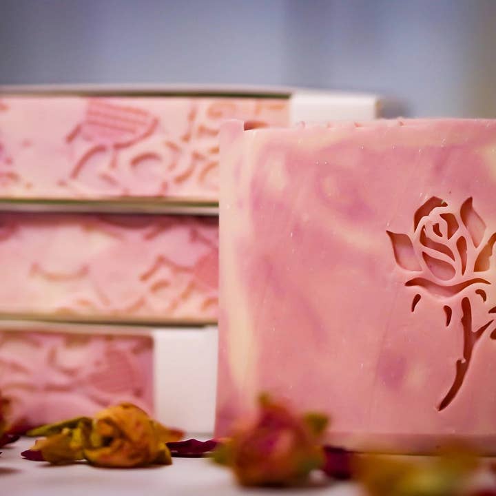 ViviSoaps - Wholesale Bar Soap - Valentine handmade rose scented soap