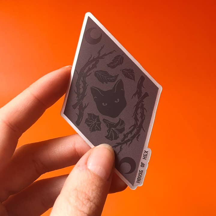 Midnight Meow Poison Cat Thorn Sticker for wholesale by House of Hex