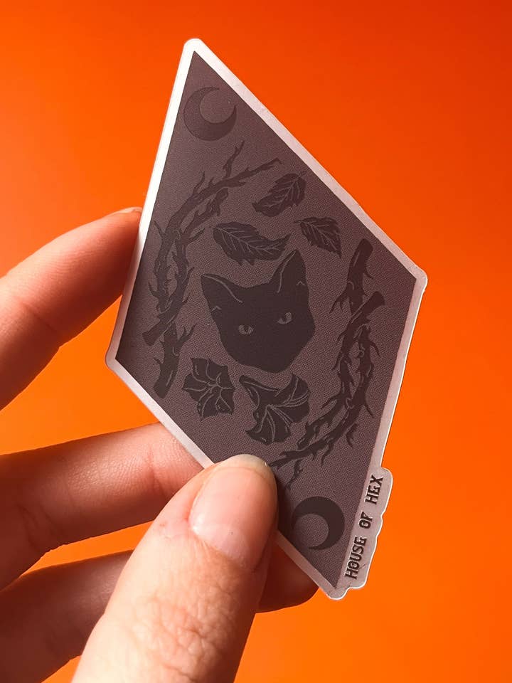 Midnight Meow Poison Cat Thorn Sticker for wholesale by House of Hex