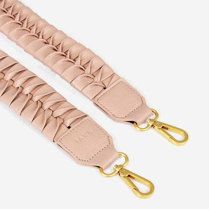 Fawn Design – wholesale Väskremmar – Dam – Fishtail-flätad rem - Axelrem i konstläder