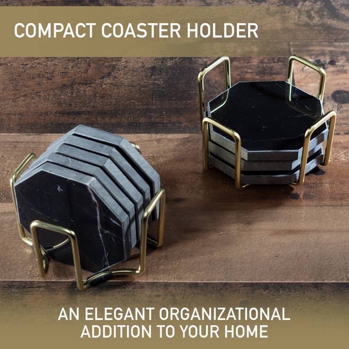 Porta Bicchieri D'Eco Gold, Set di 2 (Senza Sottobicchieri) per la vendita all'ingrosso da parte di D'eco