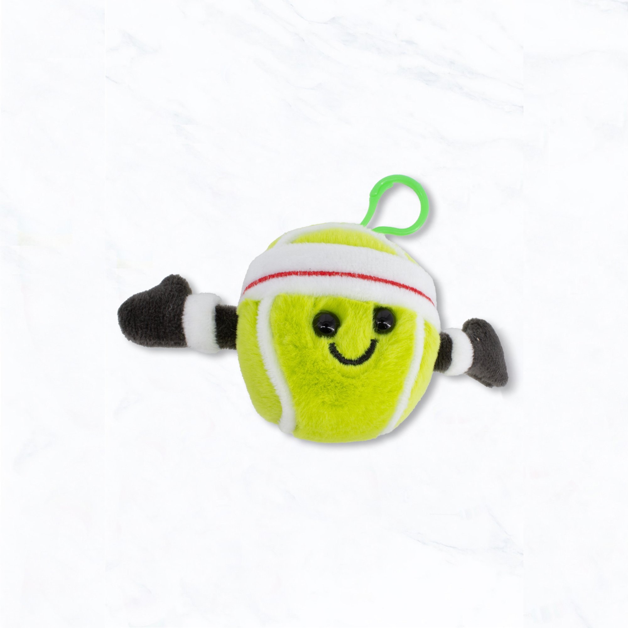 Suzie Q USA – Porta-chaves - Mulher por atacado – Chaveiro de Pelúcia de Bola de Ténis Fofa0