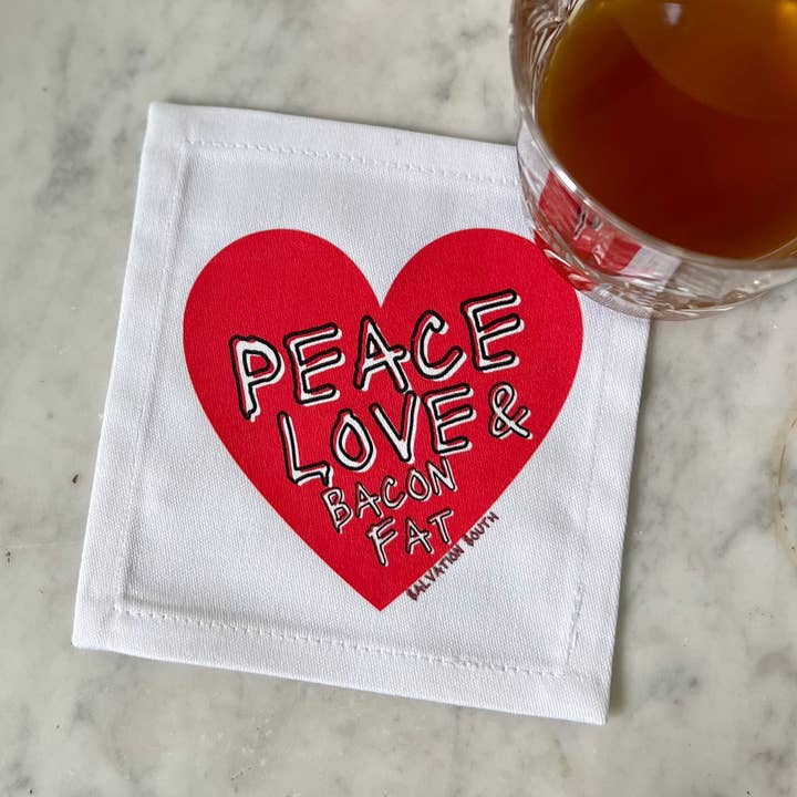 Het cocktailservet met vet voor vrede, liefde en spek voor wholesale door Salvation South
