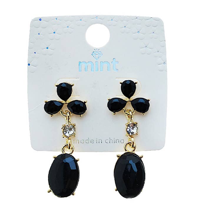 Sort dråbeørering for engroshandel hos Atlas Fashion