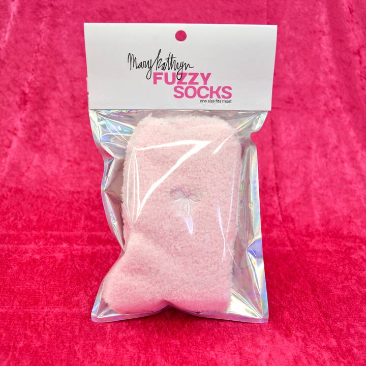 Mary Kathryn Design – wholesale Socks – Women's – Pink Ribbon Fuzzy Socks