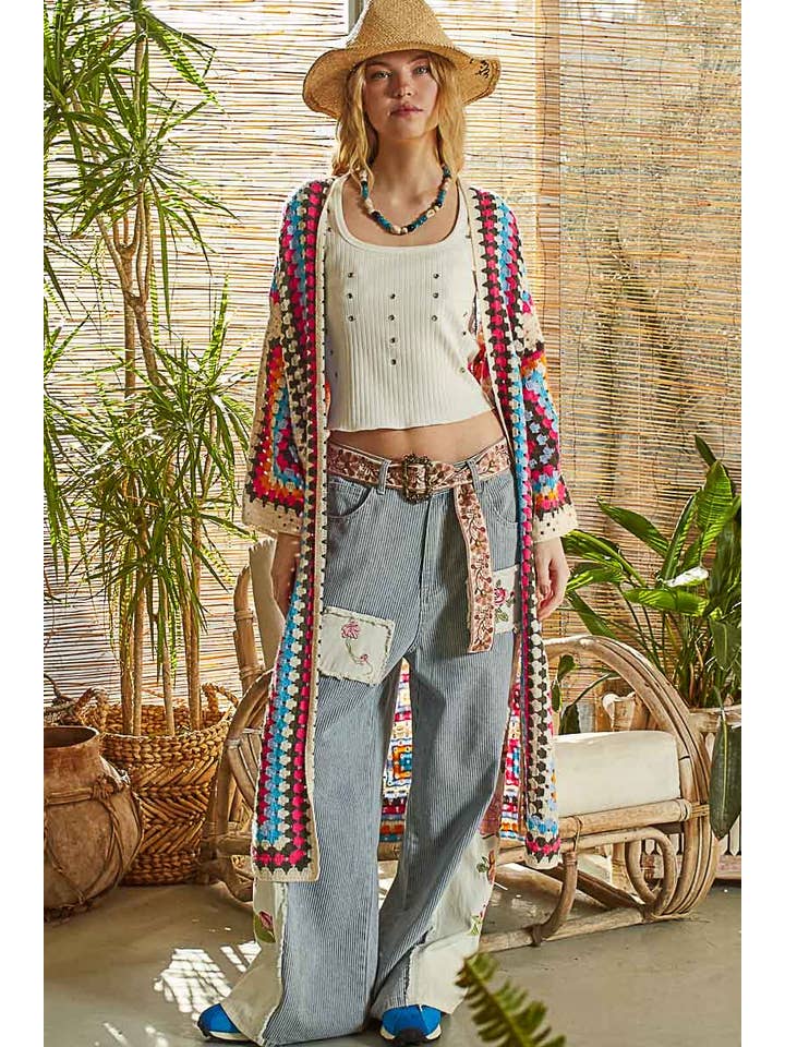 Pol Clothing - Wholesale Cardigan - Women's - Long Sleeve Crochet Various Colors Cardigan9