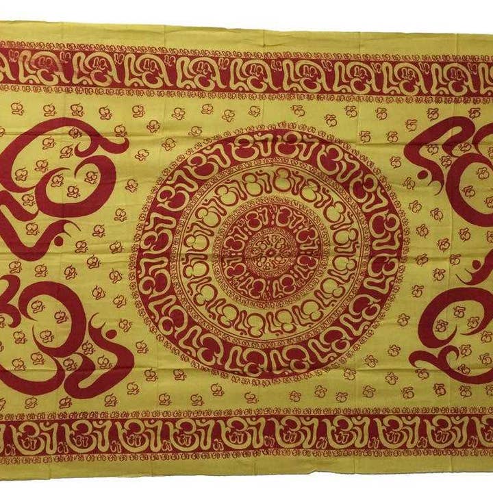 Meditation Shawl Om (107 x 178 cm) for wholesale by Vrinda