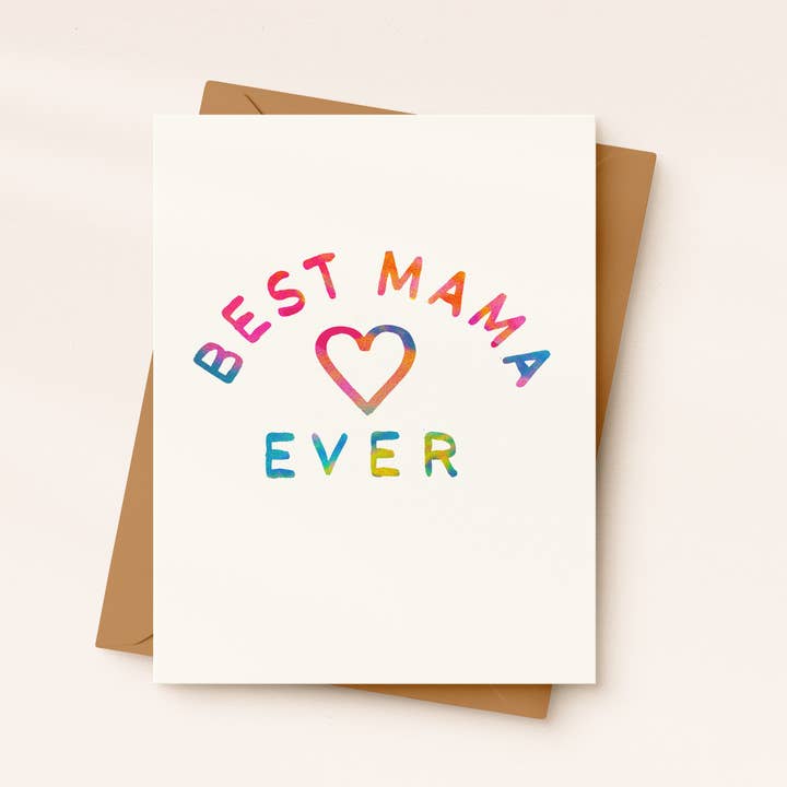 Best Mama Ever Card | New Mom Card | Simple Mom Card for wholesale by Daydream Prints