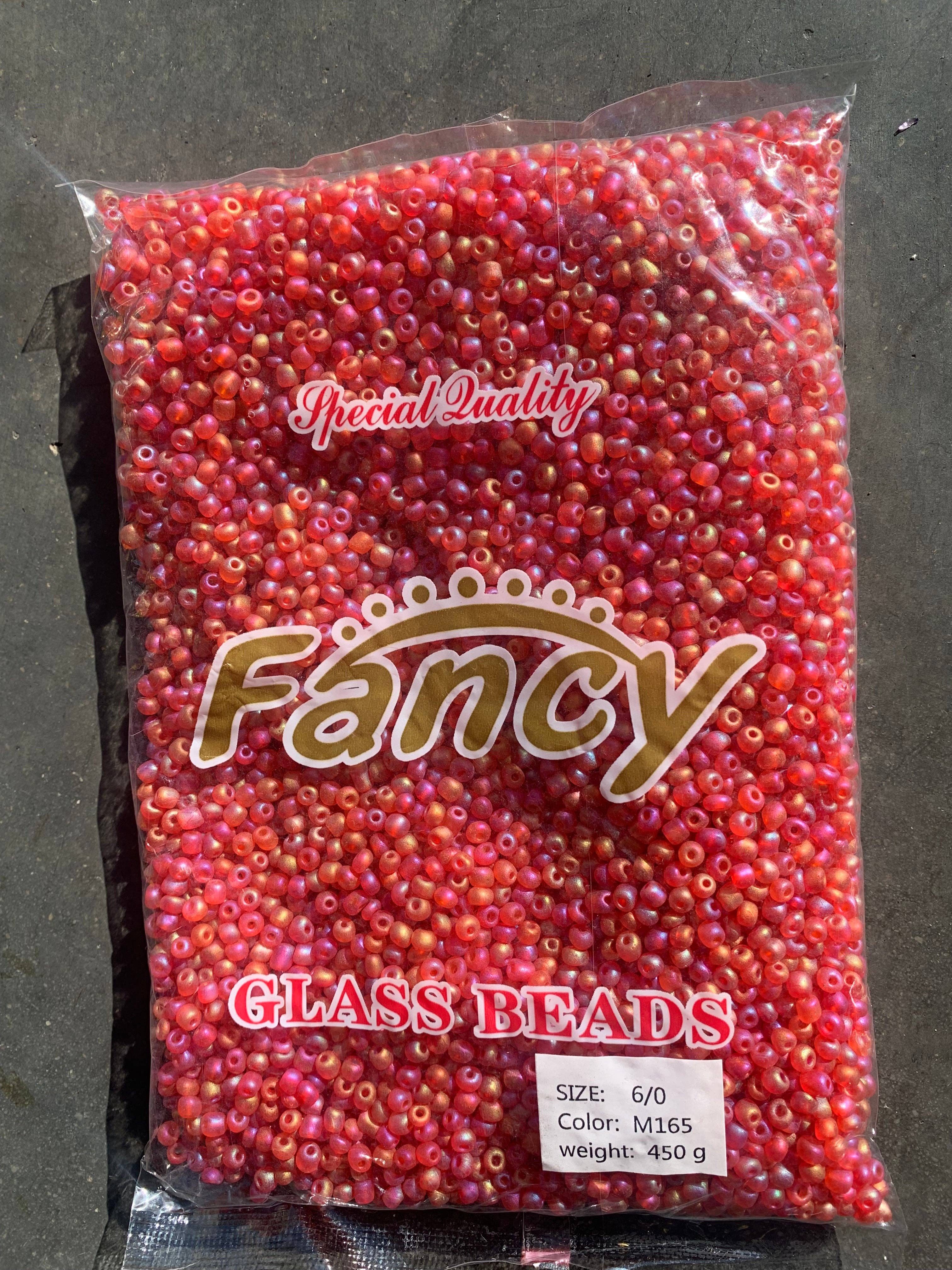 MaddieMayShop - Venta al por mayor Cuentas - Perlas de semillas 6/0, perlas de semillas a granel, perlas de vidrio esmerilado de 450 gramos38