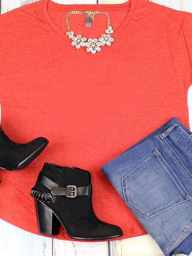 ShopTrendsNow - Wholesale T-Shirt - Women's - Colorful Short Sleeved Dolman Tops | 11 Colors6