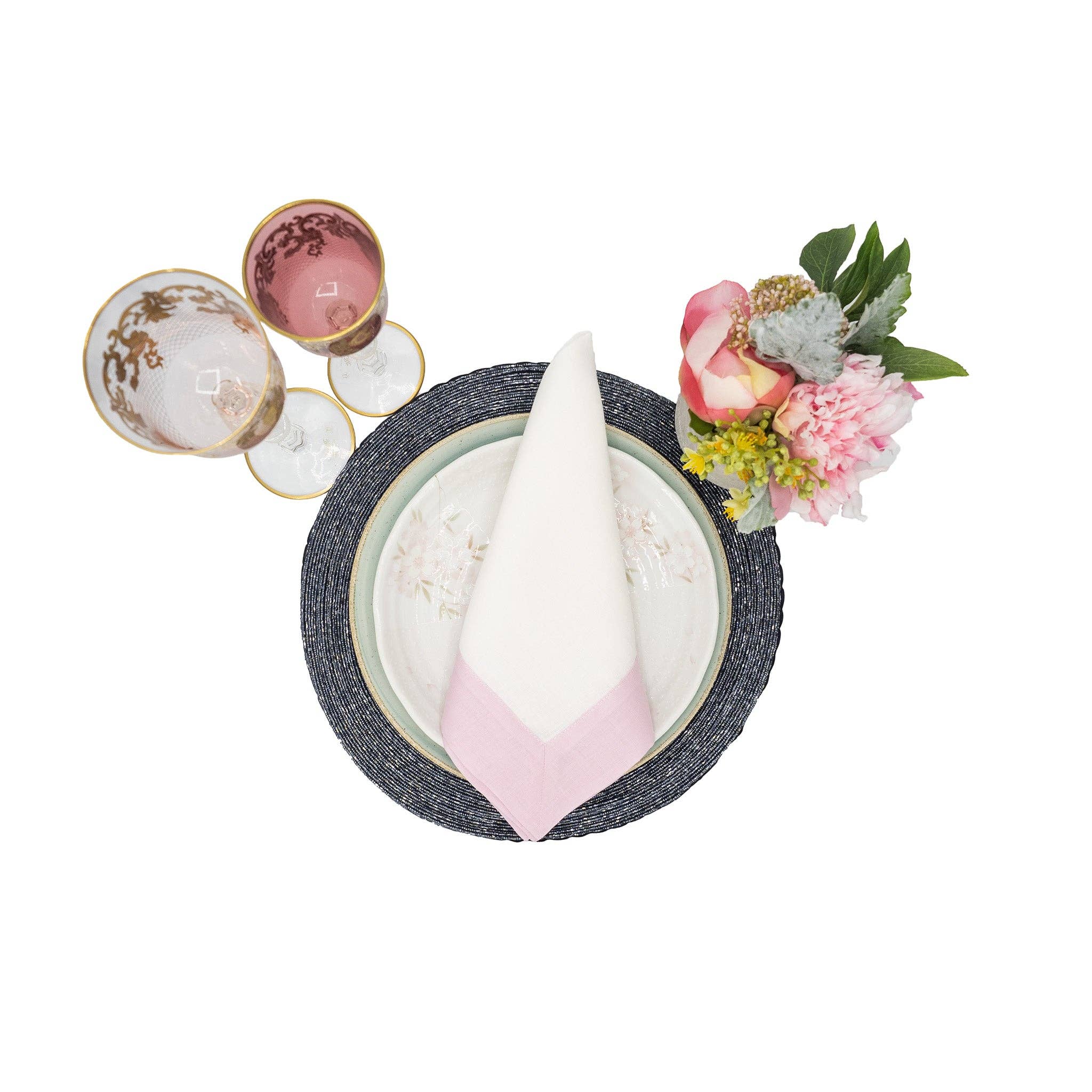 Chouchou Touch – wholesale Dinner & cloth napkin – Blush Linen Napkins, Set of 46