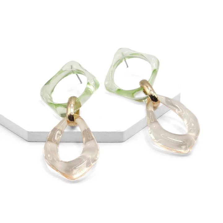 Pastel Puzzle - Multi Earrings for wholesale by Sunset Marsh LLC