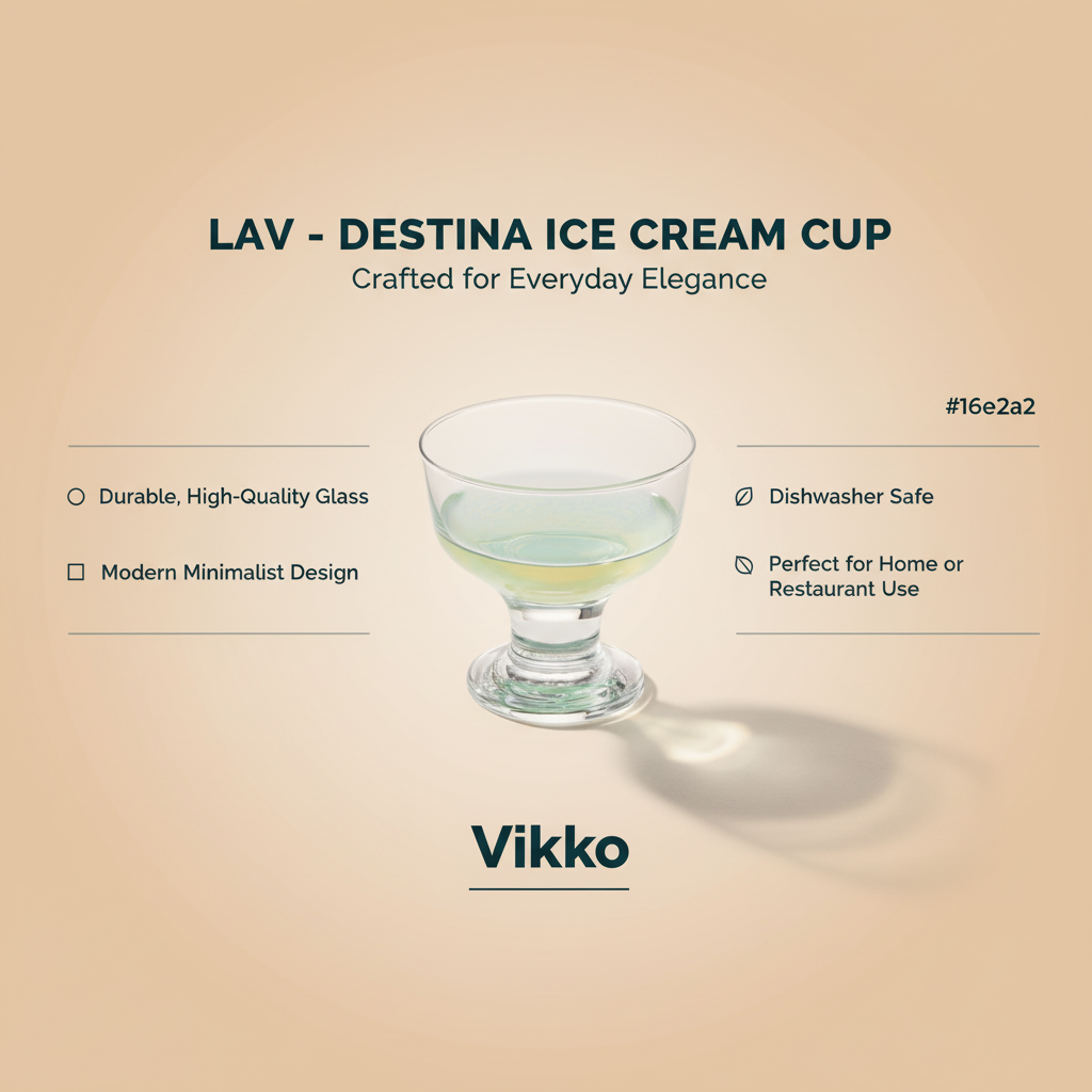 Kadra Kitchenware - Wholesale Drinking Glass/Cup - Lav - Destina Ice Cream Cup3